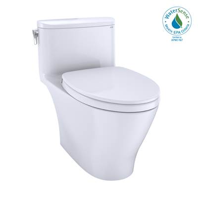 Toto MS642124CUFG#01- TOTO Nexus 1G One-Piece Elongated 1.0 GPF Universal Height Toilet with CEFIONTECT and SS124 SoftClose Seat, WASHLET plus Ready, Cotton White | FaucetExpress.ca