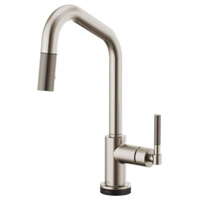 Brizo 64063LF-SS- Angled Spout Pull-Down With Smarttouch, Knurled Handle | FaucetExpress.ca