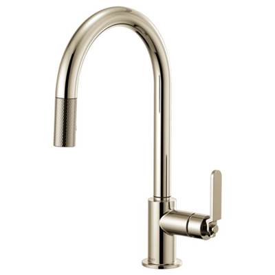 Brizo 63044LF-PN- Arc Spout Pull-Down, Industrial Handle | FaucetExpress.ca