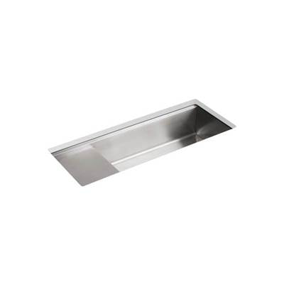 Kohler 3761-NA- Stages 45'' x 18-1/2'' x 9-13/16'' Undermount single-bowl kitchen sink with wet surface area | FaucetExpress.ca