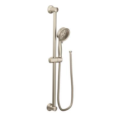 Moen 3667EPBN- 4-Spray Eco-Performance Handheld Handshower with Slide Bar in Brushed Nickel - FaucetExpress.ca