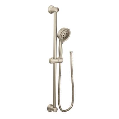 Moen 3667EPBN- 4-Spray Eco-Performance Handheld Handshower with Slide Bar in Brushed Nickel