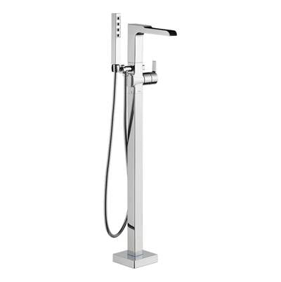 Delta T4768-FL- Floor Mount Tub Filler With Handshower | FaucetExpress.ca