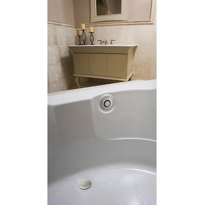 Geberit 151.605.ID.1- Geberit bathtub drain with push actuation PushControl, 17-24'' PP, with ready-to-fit-set trim kit: PVD brushed nickel | FaucetExpress.ca