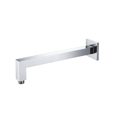 Isenberg HS1001SACP- Wall Mount Square Shower Arm - 12" (300mm) - With Flange | FaucetExpress.ca