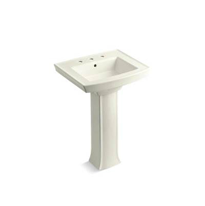 Kohler 2359-8-96- Archer® Pedestal bathroom sink with 8'' widespread faucet holes | FaucetExpress.ca