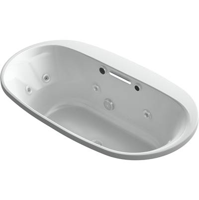 Kohler 5716-XHGH-95- Underscore Oval 66-in X 36-in Heated Bubblemassage Air Bath With Whirlpool, Center Drain | FaucetExpress.ca