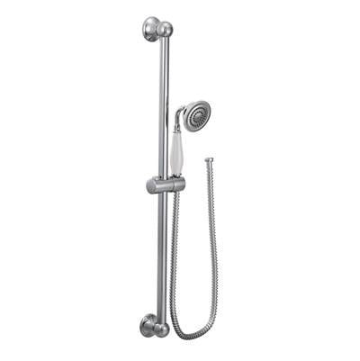 Moen S12107EP- Weymouth Eco-Performance 1-Spray 3 in. Handshower with Slide Bar in Chrome