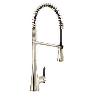 Moen S5235NL- Sinema Single-Handle Pull-Down Sprayer Kitchen Faucet with Power Clean and Spring Spout in Polished Nickel