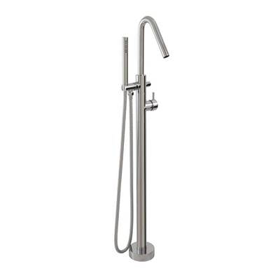 Aquabrass - X75N85 Xround Floormount Tub Filler With Handshower - Trim Only