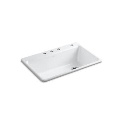 Kohler 5871-4A2-0- Riverby® 33'' x 22'' x 9-5/8'' top-mount single bowl kitchen sink w/ accessories | FaucetExpress.ca