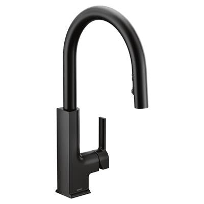 Moen S72308BL- STO Single-Handle Pull-Down Sprayer Kitchen Faucet with Reflex in Matte Black