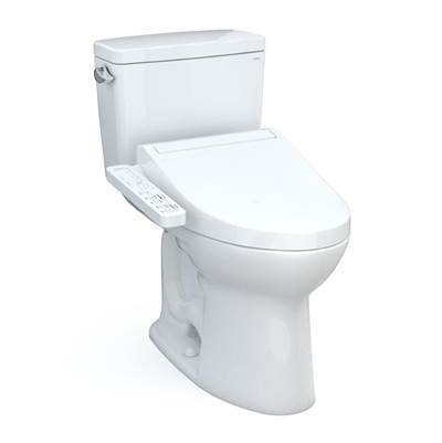 Toto MW7763074CSFG#01- Toto Drake Washlet+ Two-Piece Elongated 1.6 Gpf Universal Height Tornado Flush Toilet With C2 Bidet Seat Cotton White