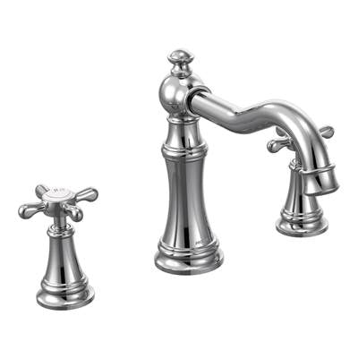 Moen TS22101- Ts22101 Weymouth Two-Handle High Arc Roman Tub Faucet Trim only, Chrome