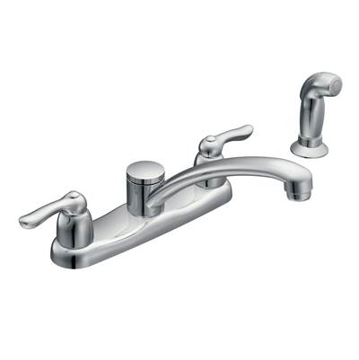 Moen 7907- Chateau 2-Handle Standard Kitchen Faucet with Side Sprayer in Chrome