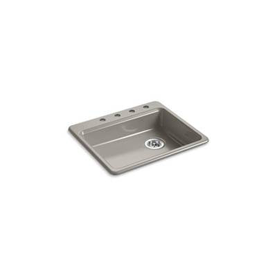 Kohler 5479-4-K4- Riverby® 25'' x 22'' x 5-7/8'' top-mount single-bowl kitchen sink | FaucetExpress.ca