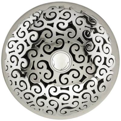 Linkasink D016 - Swirl Grid Strainer with Mother of Pearl Screw