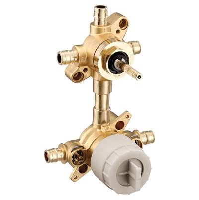 Moen U362CXS- M-CORE 3-Series Mixing Valve with 3 or 6 Function Integrated Transfer Valve with Cold Expansion PEX Connections and Stops