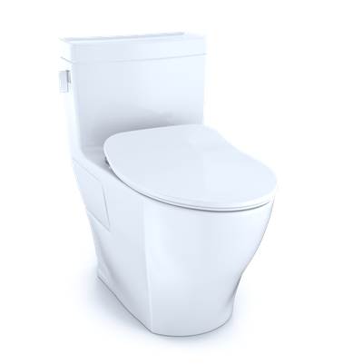 Toto MS624234CEFG#01- TOTO Legato One-Piece Elongated 1.28 GPF Toilet with CEFIONTECT and SoftClose Seat, WASHLET+ Ready, Cotton White - MS624234CEFG-01 | FaucetExpress.ca