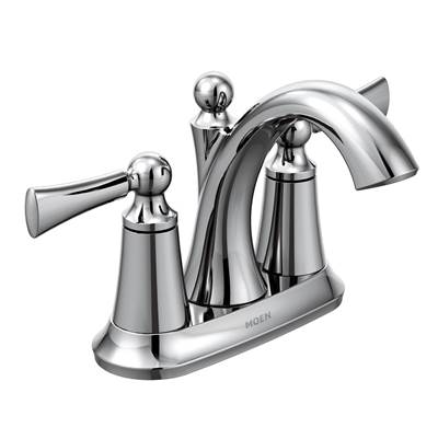 Moen 4505- Wynford 4 in. Centerset 2-Handle High-Arc Bathroom Faucet in Chrome