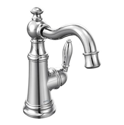 Moen S42107- Weymouth Single Hole 1-Handle High-Arc Bathroom Faucet in Chrome