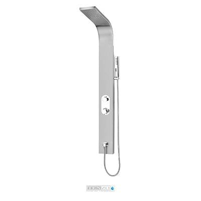 Tenzo ETZST- Shower Col. Stain. Steel Evolo [Sh. Head Diverter Spout] Pres. Balanced/Div. Brushed