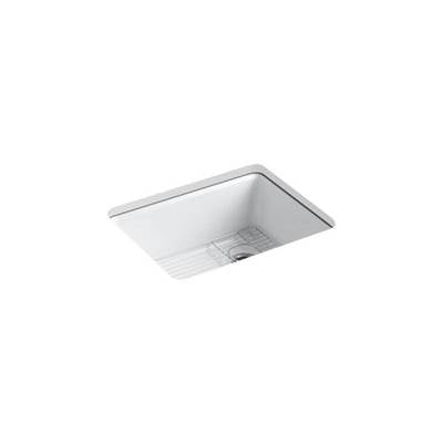 Kohler 5872-5UA1-0- Riverby® 25'' x 22'' x 9-5/8'' undermount single-bowl kitchen sink with rack | FaucetExpress.ca