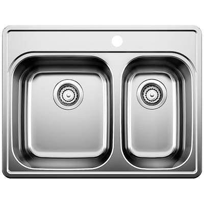 Blanco 401001- ESSENTIAL 1 ½ (1 Hole) Drop-in Kitchen Sink, Stainless Steel | FaucetExpress.ca