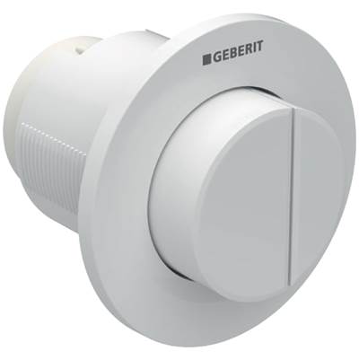 Geberit 116.044.11.1- Geberit remote flush actuation type 01, pneumatic, for dual flush, concealed actuator, protruding: white alpine | FaucetExpress.ca