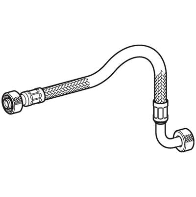 Geberit 243.357.00.1- Reinforced braided hose, resistant to salt water, for Geberit Sigma concealed cistern 8 cm | FaucetExpress.ca