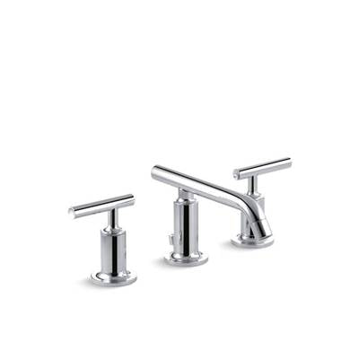 Kohler 14410-4-CP- Purist® Widespread bathroom sink faucet with low lever handles and low spout | FaucetExpress.ca