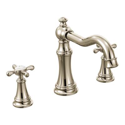 Moen TS22101NL- Weymouth Two-Handle High Arc Roman Tub Faucet Trim only, Nickel