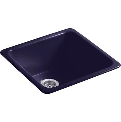 Kohler 6587-DGB- Iron/Tones® 20-7/8'' x 20-7/8'' x 10'' Top-mount/undermount single-bowl kitchen sink | FaucetExpress.ca