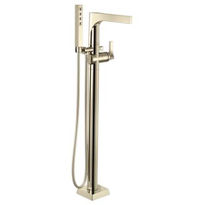 Delta T4774-PNFL- Floor Mount Tub Filler With Handshower