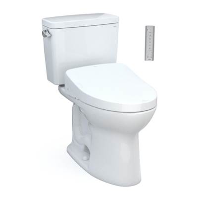 Toto MW7763056CSFGA#01- Toto Drake Washlet+ Two-Piece Elongated 1.6 Gpf Universal Height Tornado Flush Toilet With Auto Flush Cotton White