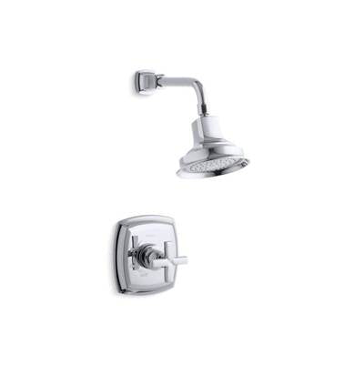 Kohler TS16234-3-CP- Margaux® Rite-Temp® shower valve trim with cross handle and 2.5 gpm showerhead | FaucetExpress.ca