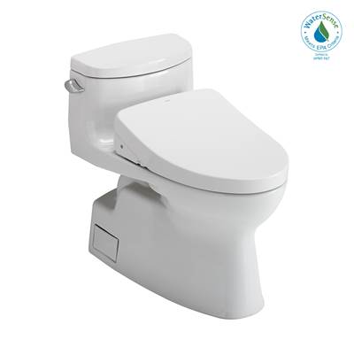 Toto MW6443046CEFG#01- Toto Washlet+ Carolina Ii One-Piece Elongated 1.28 Gpf Toilet And Washlet+ S500E Contemporary Bidet Seat Cotton White