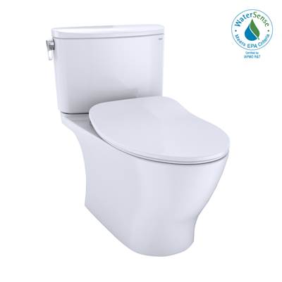 Toto MS442234CUFG#01- TOTO Nexus 1G Two-Piece Elongated 1.0 GPF Universal Height Toilet with CEFIONTECT and SS234 SoftClose Seat, WASHLET plus Ready, Cotton White | FaucetExpress.ca