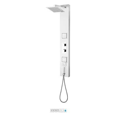 Tenzo TZSTC- Shower Col. Stainless Steel [Sh. Head 2 Jets Diverter Spout] Thermo./Diverter