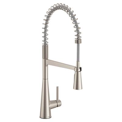 Moen 5925SRS- Sleek Single-Handle Pull-Down Sprayer Kitchen Faucet with Power Clean and Spring Spout in Spot Resist Stainless - FaucetExpress.ca