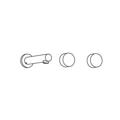 Aqualem YG4212.TR-BN- 3/4'' Wall-mounted Tub Filler Trim Set (Rough-In Valve Request: TF4200.RI) - FaucetExpress.ca