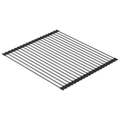 Zomodo CNC4046-BK- Black Pearl stainless steel roll-out drying mat or trivet - FaucetExpress.ca