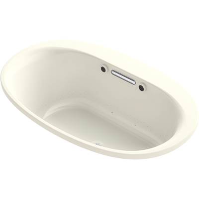 Kohler 5714-GHW-96- Underscore Oval 60-in X 36-in Heated Bubblemassage Air Bath With Bask | FaucetExpress.ca
