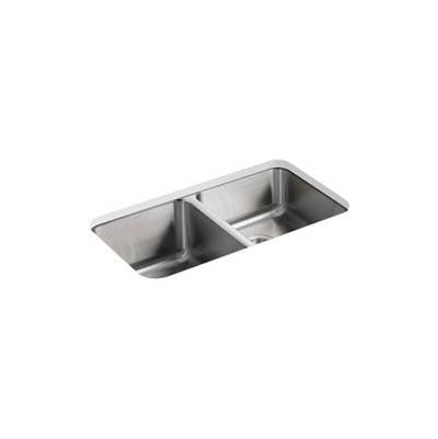 Kohler 3351-NA- Undertone® 31-1/2'' x 18'' x 9-3/4'' Undermount double-equal kitchen sink | FaucetExpress.ca