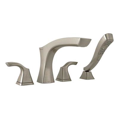 Delta T4752-SS- 4-Hole Roman Tub With Handshower Trim | FaucetExpress.ca