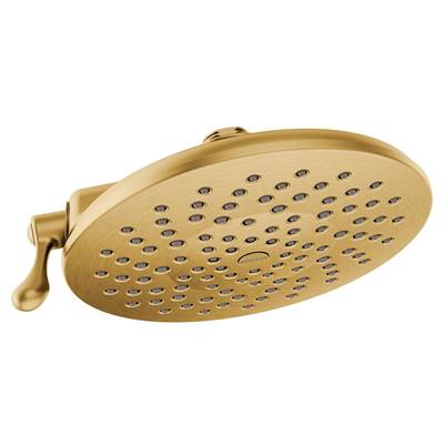 Moen S6320EPBG- Velocity 2-Spray 8 in. Eco-Performance Rainshower Showerhead Featuring Immersion in Brushed Gold