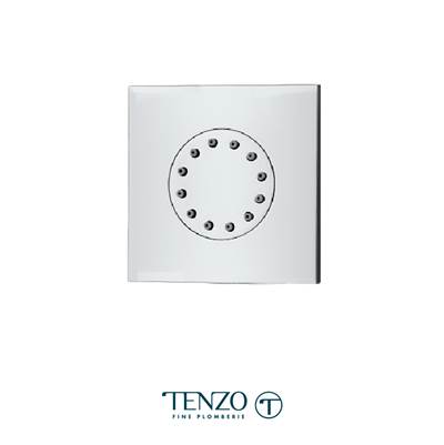 Tenzo F-BJ-304-CR - Trim For Square Recessed Body Jet Chrome, 1 Unit