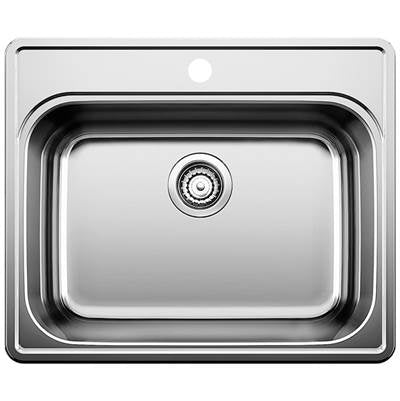Blanco 401101- ESSENTIAL 1 (1 Hole) Drop-in Kitchen Sink, Stainless Steel | FaucetExpress.ca