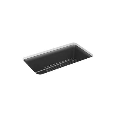 Kohler 8206-CM7- Cairn® 33-1/2'' x 18-5/16'' x 10-1/8'' Neoroc® undermount single-bowl kitchen sink with rack | FaucetExpress.ca