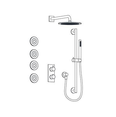 Aqualem TSKT3153-PN- 3-Way Thermostatic Shower Kit Trim Set (Rough-In Valve Request: HW2300.RI ) - FaucetExpress.ca
